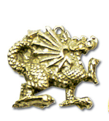 Gold Plated Pewter Pendant - Anglo-Saxon & Norman - Dragon