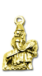 Gold Plated Pewter Pendant -  Anglo Saxon & Norman - Horseman
