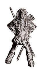 Pewter Badgepins - Robin Hood in Saltire