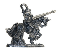 Pewter Figure - Medieval - Lance Jousting Knight