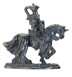 Pewter Figure - Medieval - Mace Pewter Jousting Knight