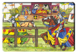Flexible Rectangular Magnet - Medieval - Jousting Knight