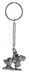 Pewter Keyring - Medieval - Knight and Sword