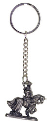 Pewter Keyring - Medieval - Knight and Mace