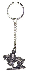 Pewter Keyring - Medieval - Knight and Ball and Chain