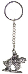 Pewter Keyring - Medieval - Knight and Axe