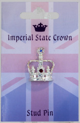 Imperial State Crown Stud Pin - Coronation Collection