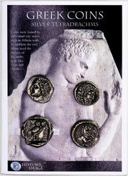 Reproduction Coins - Greek - Set of 4 Silver Tetradrachm - Packaged