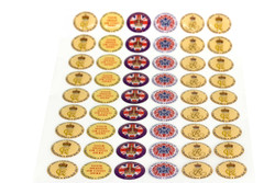 25mm Domed High Definition Self-Adhesive Stickers - Sheets of 72