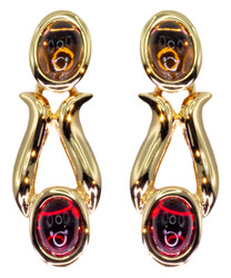 Roman Double Cabochon Earrings