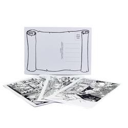 Yuletide Songs and Stories Colour-In Postcard x4 - Loose Sheets