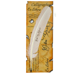 Writing Feather Quills - Ballpoint Pen with Shakespeare printed signature - Pack of 48