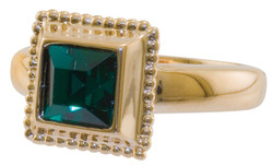 Butterfly Flower Emerald Ring