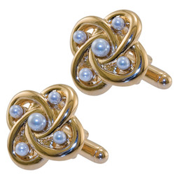 Faux Pearl Knot Cufflinks
