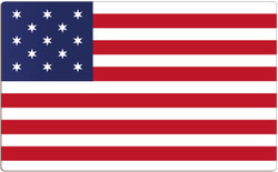 Adhesive Stickers - American Revolution - Hopkinson Flag - Rectangular