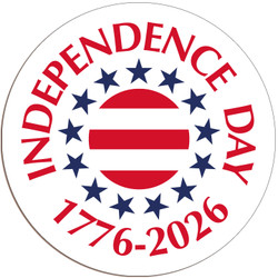 Adhesive Stickers - American Revolution - Independance Day 1776-2026 - Round