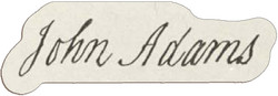 Adhesive Stickers - American Revolution - John Adams Signature
