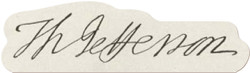 Adhesive Stickers - American Revolution - Thomas Jefferson Signature