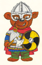 Cutout Magnets - Viking - Viking Bear