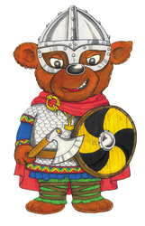 Cutout Magnets - Viking - Viking Bear