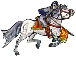 Cutout Magnets - Anglo Saxon & Norman - Charging Knight