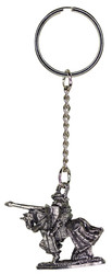 Pewter Keyrings - Medieval - Knight and Lance