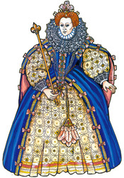 Cutout Magnets - Tudor - Elizabeth