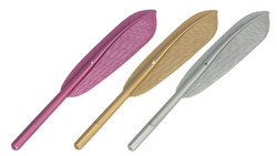 Writing Quills -  Feather Gel Pens - Red, Gold or Silver