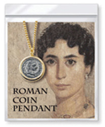 Roman Coin Pendant with Gold Chain