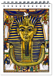Notepads - Egyptian - Tutankhamun Front (A6 Wiro-bound Notepad)