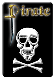 Flexible Rectangular Magnet - Pirate - Skull and Crossbones