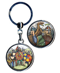 Double-sided Keyring - Viking - Warrior/Shield Wall