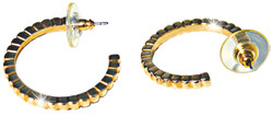 Gold plate hoop earrings