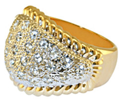 Ava Gardner Leaf & Rope Ring