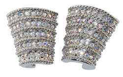 Meryl Streep Crystal ribbed earrings