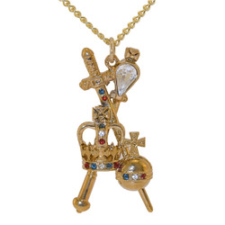 Coronation Pendant - Crown, Orb, Sceptre and Sword
