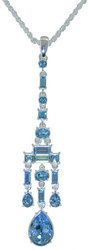 Chandelier Earring pendant Aqua