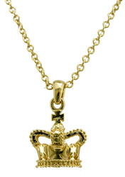 Coronation Crown Pendant Gold
