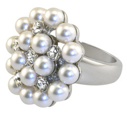 Duchess of Windsor Pearl and Diamond Ring