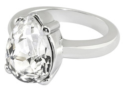 Queen Collet drop Clear Crystal ring