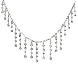 Crystal fringe tiara necklace