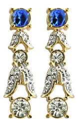 Empress Josephine of France sapphire crystal earrings