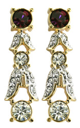 Empress Josephine of France amethyst crystal earrings