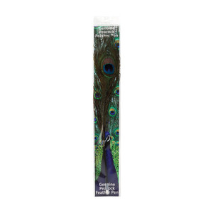 Peacock Feather Quills - Custom Packaged Ballpoint Pen Pack 48