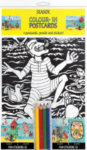 Colour-in Postcards - Seaside