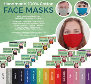 Handmade 100% Cotton Face Masks (CLEARANCE SALE)