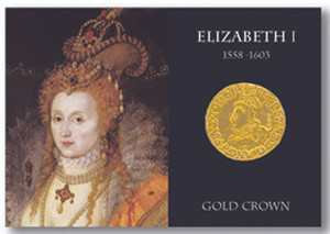 Reproduction Coin - Tudor - Elizabeth I Gold Crown - Packaged Reproduction Coin - Tudor - Elizabeth I Gold Crown - Packaged