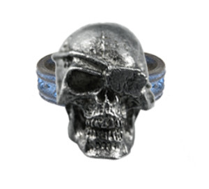 Children's Pewter Gemmed Ring - Pirate - Skull Children's Pewter Gemmed Ring - Pirate - Skull
