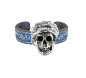 Children's Pewter Ring - Pirate - Skull with Bandana Children's Pewter Ring - Pirate - Skull with Bandana