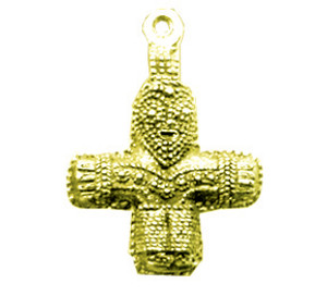 Gold Plated Pewter Pendant - Viking - Crucifix